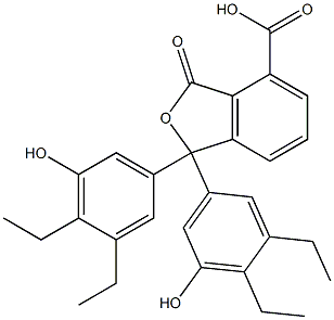 1,1-Bis(3,4-diethyl-5-hydroxyphenyl)-1,3-dihydro-3-oxoisobenzofuran-4-carboxylic acid Structure