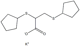 2,3-Bis(cyclopentylthio)propionic acid potassium salt Structure