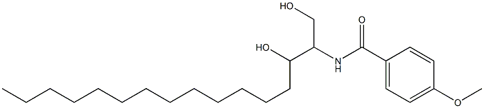 N-(1,3-Dihydroxyhexadecan-2-yl)-4-methoxybenzamide 구조식 이미지