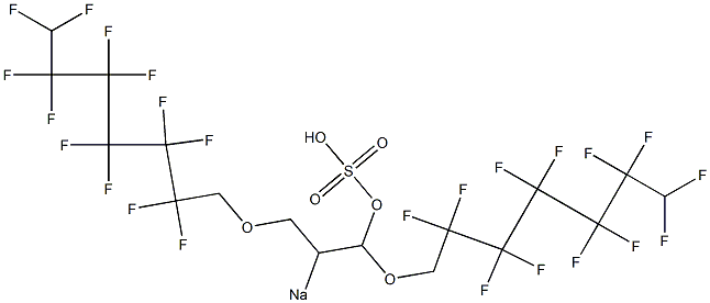 1,3-Bis(2,2,3,3,4,4,5,5,6,6,7,7-dodecafluoroheptyloxy)-2-sodiosulfooxypropane Structure