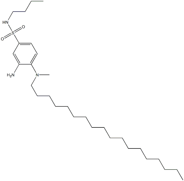 3-Amino-4-(methyloctadecylamino)-N-butylbenzenesulfonamide 구조식 이미지