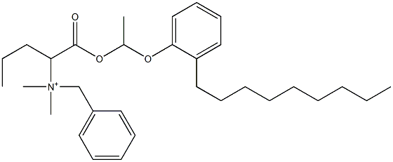 N,N-Dimethyl-N-benzyl-N-[1-[[1-(2-nonylphenyloxy)ethyl]oxycarbonyl]butyl]aminium Structure