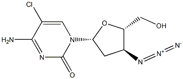 5-Chloro-3'-azido-2',3'-dideoxycytidine 구조식 이미지