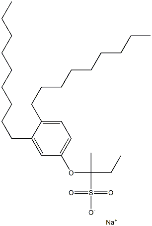 2-(3,4-Dinonylphenoxy)butane-2-sulfonic acid sodium salt 구조식 이미지