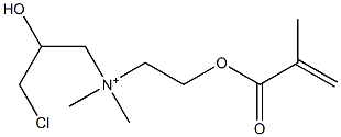 3-Chloro-2-hydroxy-N,N-dimethyl-N-[2-[(2-methyl-1-oxo-2-propenyl)oxy]ethyl]-1-propanaminium 구조식 이미지