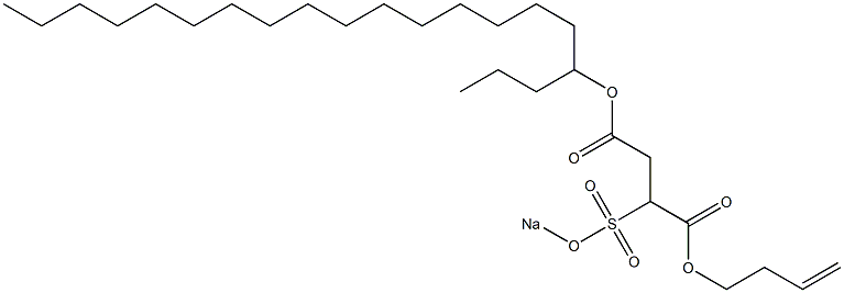 2-(Sodiosulfo)succinic acid 4-icosyl 1-(3-butenyl) ester Structure