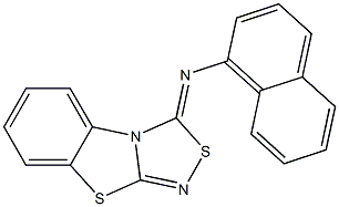 3-(1-Naphthalenyl)imino[1,2,4]thiadiazolo[3,4-b]benzothiazole 구조식 이미지