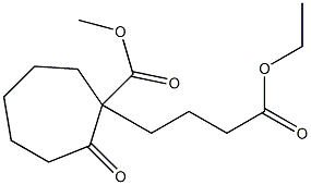 4-(1-Methoxycarbonyl-2-oxocycloheptyl)butyric acid ethyl ester 구조식 이미지