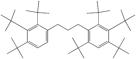 1-(2,3,4,6-Tetra-tert-butylphenyl)-3-(2,3,4-tri-tert-butylphenyl)propane Structure