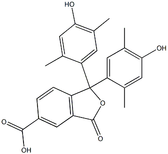 1,3-Dihydro-1,1-bis(4-hydroxy-2,5-dimethylphenyl)-3-oxoisobenzofuran-5-carboxylic acid Structure