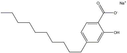 4-Decyl-2-hydroxybenzoic acid sodium salt Structure
