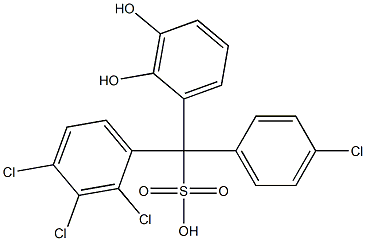 (4-Chlorophenyl)(2,3,4-trichlorophenyl)(2,3-dihydroxyphenyl)methanesulfonic acid 구조식 이미지
