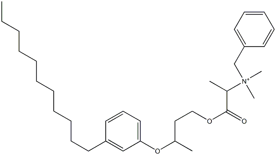 N,N-Dimethyl-N-benzyl-N-[1-[[3-(3-undecylphenyloxy)butyl]oxycarbonyl]ethyl]aminium Structure