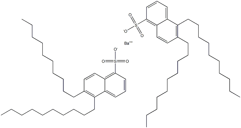 Bis(5,6-didecyl-1-naphthalenesulfonic acid)barium salt Structure