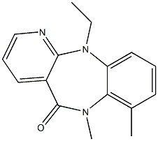 6,11-Dihydro-11-ethyl-6,7-dimethyl-5H-pyrido[2,3-b][1,5]benzodiazepin-5-one Structure