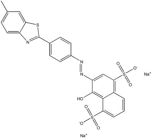 4-Hydroxy-3-[[4-(6-methyl-2-benzothiazolyl)phenyl]azo]naphthalene-1,5-disulfonic acid disodium salt Structure