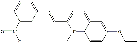 6-Ethoxy-1-methyl-2-(m-nitrostyryl)quinolinium Structure
