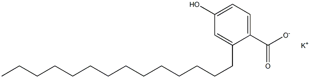 2-Tetradecyl-4-hydroxybenzoic acid potassium salt Structure