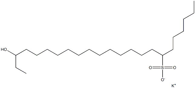 21-Hydroxytricosane-7-sulfonic acid potassium salt 구조식 이미지