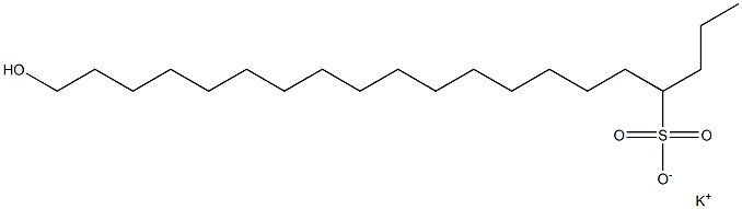 20-Hydroxyicosane-4-sulfonic acid potassium salt Structure