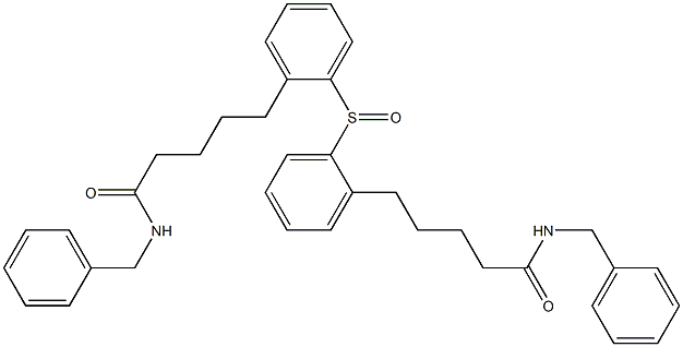 (5-Benzylamino-5-oxopentyl)phenyl sulfoxide 구조식 이미지