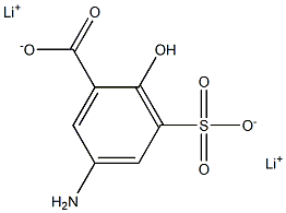 5-Amino-3-sulfosalicylic acid dilithium salt 구조식 이미지