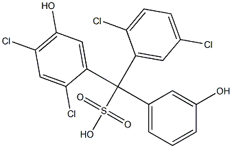 (2,5-Dichlorophenyl)(2,4-dichloro-5-hydroxyphenyl)(3-hydroxyphenyl)methanesulfonic acid Structure