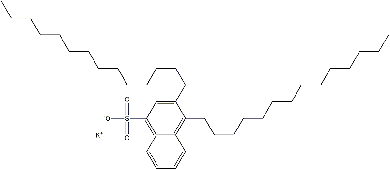 3,4-Ditetradecyl-1-naphthalenesulfonic acid potassium salt 구조식 이미지