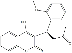 4-Hydroxy-3-[(1R)-3-oxo-1-(2-methoxyphenyl)butyl]-2H-1-benzopyran-2-one Structure