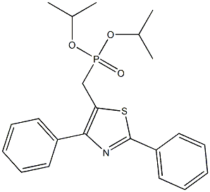 (2,4-Diphenylthiazol-5-yl)methylphosphonic acid diisopropyl ester 구조식 이미지