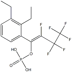 Phosphoric acid diethyl[(E)-1-phenyl-2,3,3,4,4,4-hexafluoro-1-butenyl] ester 구조식 이미지