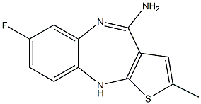 7-Fluoro-2-methyl-10H-thieno[2,3-b][1,5]benzodiazepin-4-amine Structure