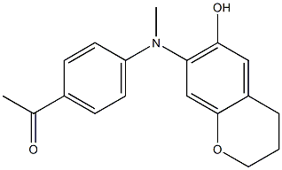 4'-[[(3,4-Dihydro-6-hydroxy-2H-1-benzopyran)-7-yl]methylamino]acetophenone Structure