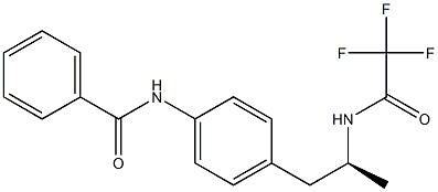 (+)-N-[4-[(S)-2-(Trifluoroacetylamino)propyl]phenyl]benzamide 구조식 이미지