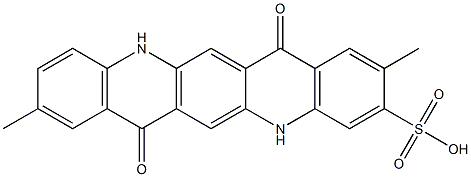 5,7,12,14-Tetrahydro-2,9-dimethyl-7,14-dioxoquino[2,3-b]acridine-3-sulfonic acid 구조식 이미지