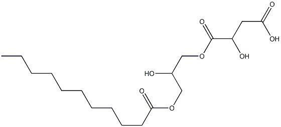 L-Malic acid hydrogen 1-(2-hydroxy-3-undecanoyloxypropyl) ester 구조식 이미지