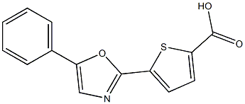 5-(5-Phenyloxazol-2-yl)thiophene-2-carboxylic acid 구조식 이미지