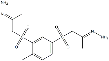 1,3-Bis[(2-hydrazonopropyl)sulfonyl]-4-methylbenzene 구조식 이미지