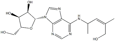 N-[(2R,3Z)-4-Methyl-5-hydroxy-3-penten-2-yl]adenosine Structure