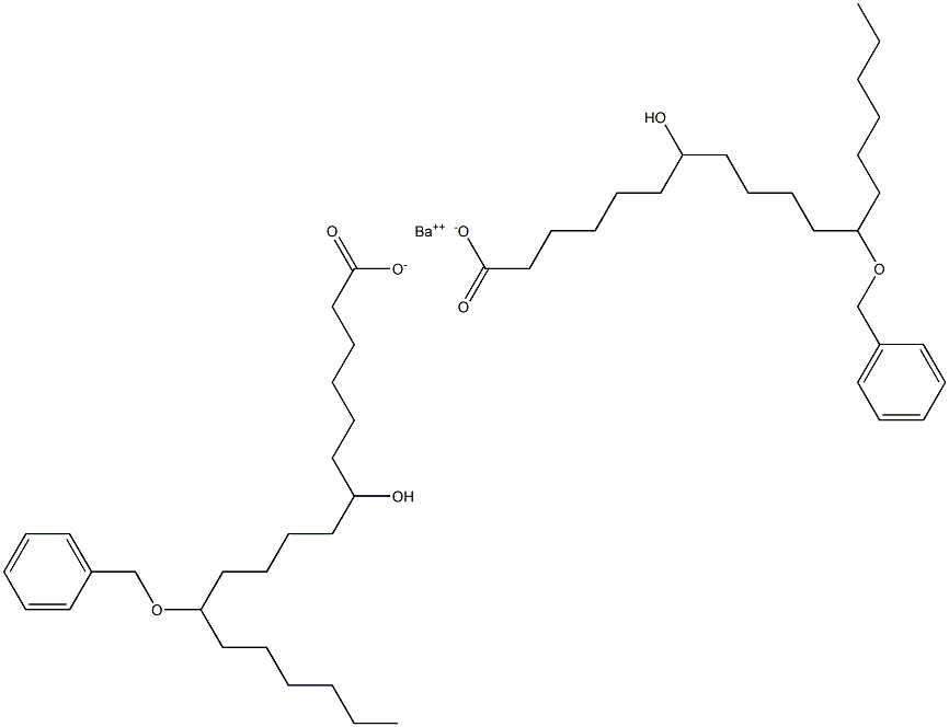 Bis(12-benzyloxy-7-hydroxystearic acid)barium salt 구조식 이미지