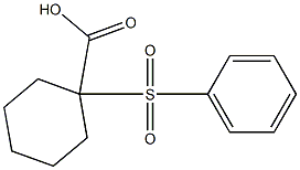 1-Phenylsulfonylcyclohexane-1-carboxylic acid Structure