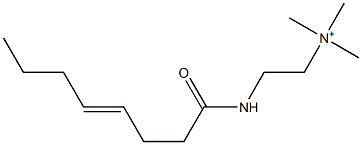 N,N,N-Trimethyl-2-(4-octenoylamino)ethanaminium 구조식 이미지