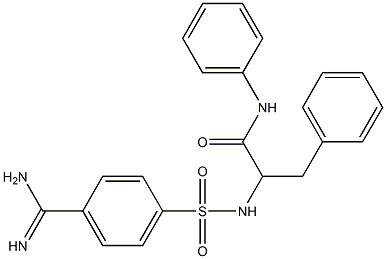 4-[[2-Phenyl-1-(phenylaminocarbonyl)ethyl]aminosulfonyl]benzamidine 구조식 이미지