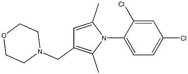 3-(Morpholinomethyl)-1-(2,4-dichlorophenyl)-2,5-dimethyl-1H-pyrrole 구조식 이미지