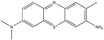 2-Methyl-3-amino-7-(dimethylamino)phenothiazine-5-ium 구조식 이미지