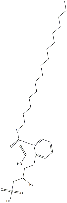 Phthalic acid 1-hexadecyl 2-(3-sodiosulfobutyl) ester Structure