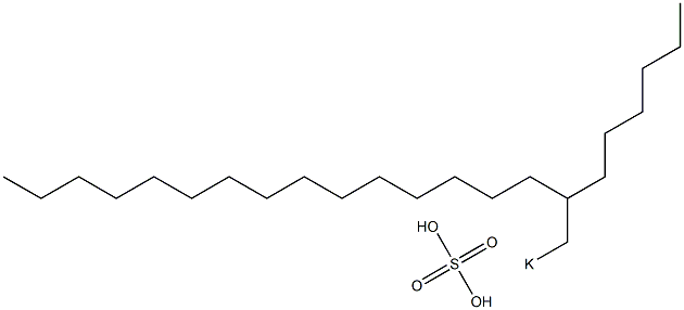 Sulfuric acid 2-hexylheptadecyl=potassium salt 구조식 이미지