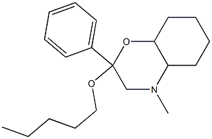 Octahydro-2-pentyloxy-4-methyl-2-phenyl-2H-1,4-benzoxazine Structure