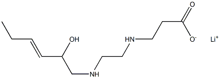 3-[N-[2-[N-(2-Hydroxy-3-hexenyl)amino]ethyl]amino]propionic acid lithium salt Structure