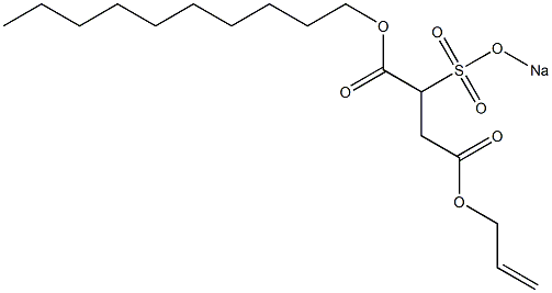 2-(Sodiosulfo)succinic acid 1-decyl 4-(2-propenyl) ester Structure